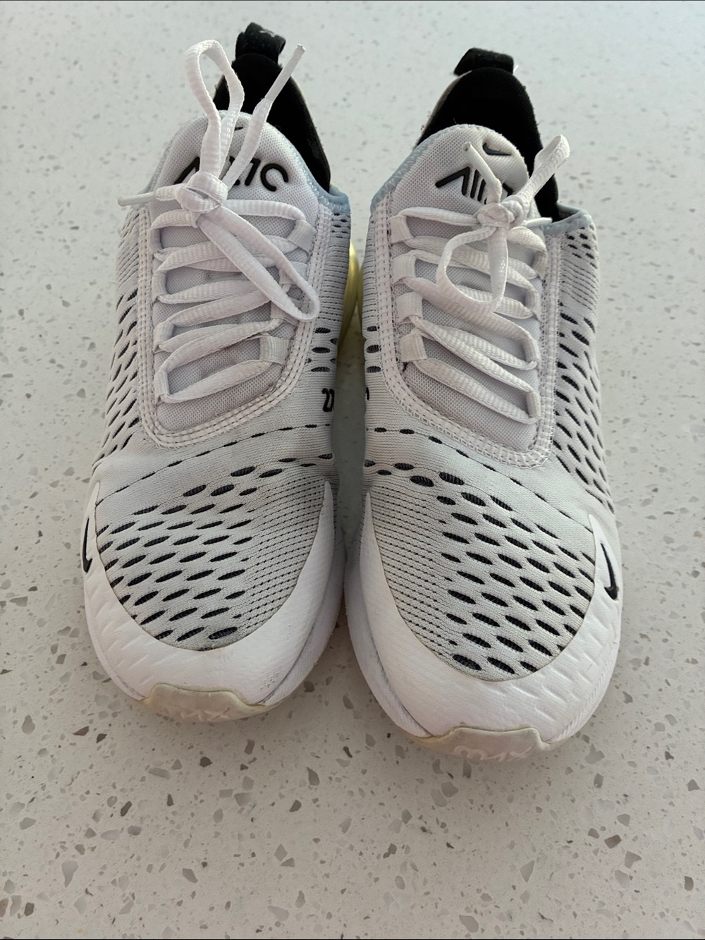 Nike White and Black Men's Athletic Running Shoes
